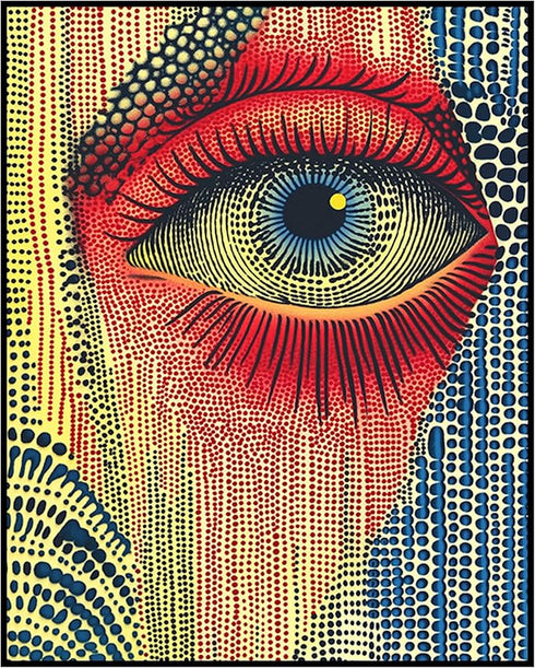Posterizer 1 pcs-vibrant psychedelic abstract colorful art of eyes 1-Abstract & Modern Art-Fantasy & Fiction Art-Gift for Men Women Entrepreneur T...