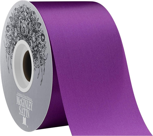 McGinley Mills 2.5" W Acetate Satin Ribbon, Purple, 50 Yard Spool...