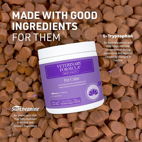 Veterinary Formula Smart Vitality Pet Calm Supplement for Dogs - Soft Chews, 30ct - Promotes a Sense of Relaxation During Moments That May Cause S...