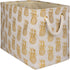 DII Polyester Storage Bin, Gold Metallic Collection Collapsible with Handles, Medium, Pineapple...
