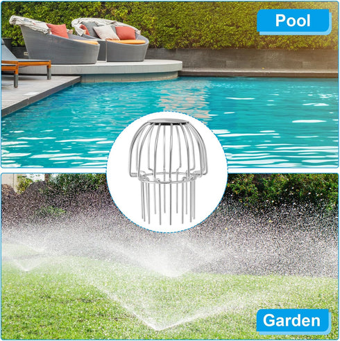 PATIKIL Gutter Guard, 304 Stainless Steel Down Pipe Filter, Anti-Blocking Line Cap Drain Cover Downspout Protector for Blockage Leaves Debris, 3 I...