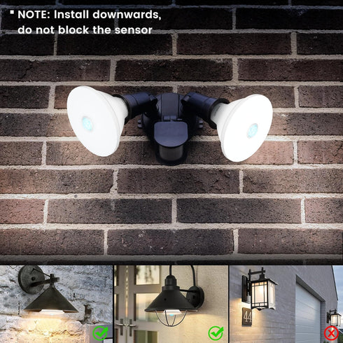 Torkase PAR38 Motion Sensor Flood Light Bulbs, Motion Activated Outdoor Lighting,200 Watt Equivalent(20W) 2000LM, 3000K Warm White,LED Flood Light...