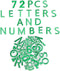72 PCS Iron on Letters Numbers Patches, Embroidered Patches Letters A-Z Numbers 0-9 Applique for Clothes, Dress, Hat, Jeans, DIY Accessories, Gree...
