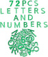 72 PCS Iron on Letters Numbers Patches, Embroidered Patches Letters A-Z Numbers 0-9 Applique for Clothes, Dress, Hat, Jeans, DIY Accessories, Gree...