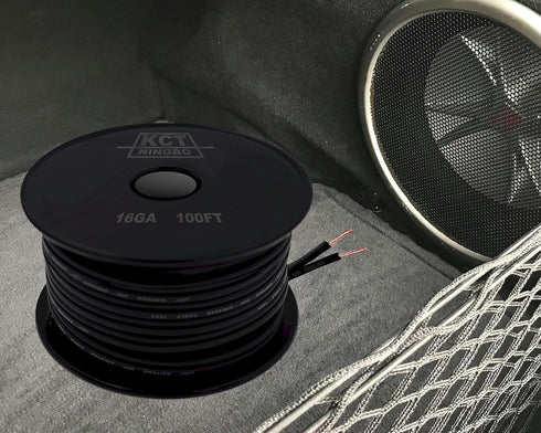 KCT 16AWG Gauge Speaker Cable Speaker Wire 100Feet Black...