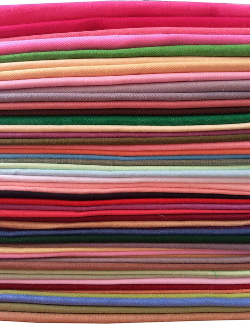 25pcs Solid Colors Premium Cotton Craft Fabric Bundle Squares Patchwork Lint DIY Sewing Scrapbooking Quilting Dot Pattern Artcraft (10" x 10")...