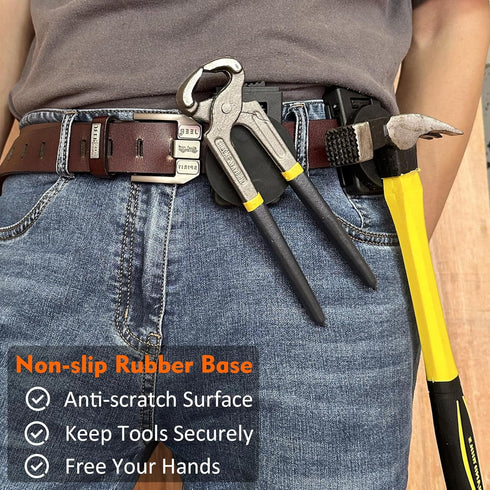 MUTUACTOR Magnetic Tool Belt Clip,Non-Slip Magnet Tool Holder for Belt,Strong Magnetic Clip Tool Belt Accessories for Hammer Screwdrivers Adjustab...