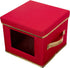 Simplify Holiday Salad Plate Dinnerware Storage Box | 9.45 Inch | Christmas China | 12 Felt Dividers | Tableware Setting | Red...