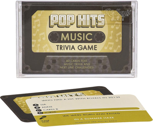 Ridley’s Pop Music Trivia Card Game – Quiz Game for Adults and Kids – 2+ Players – Includes 40 Cards with Unique Questions – Fun Family Game – Mak...