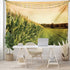 Lunarable Country Tapestry, Cornfield Farmland Near Forest Foliage Rural Harvest Season Landscape Scenics, Fabric Wall Hanging Decor for Bedroom L...