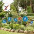 Hausse 10 Pack Reflective Pinwheels with Stakes, Extra Sparkly Pinwheel for Garden Decor, Bird Repellent Devices Deterrent to Scare Birds Away fro...