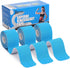 Precut Kinesiology Tape (3 Rolls pack), Elastic Sports Tape for Pain Relief, Muscle Support, Recovery and Physio Therapy, Breathable, Waterproof (...
