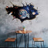 3D Planet Galaxy Astronaut Wall Stickers, DILIBRA Removable Universe Outer Space Spacecraft View Window Wall Decals for Kids Children Bedroom Livi...