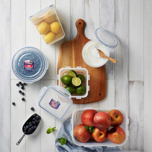 LocknLock Easy Essentials Food Storage lids/Airtight containers, BPA Free, 6-Piece, Clear...