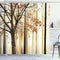Ambesonne Autumn Shower Curtain, Picture of a Fall Tree Orange Shade Leaf on an Abstract Woodland Background, Cloth Fabric for Bathroom House Deco...