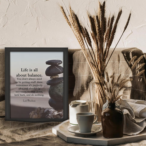 Posterizer 1 pcs-Life is All About Balance-positive daily reminder-Motivational & Inspirational Art-Decor for Home & Office- UNFRAMED Wall Art...
