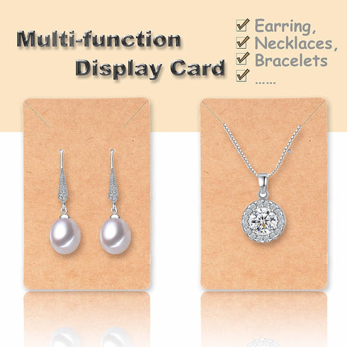 Earring Display Cards with 100 Pcs Earring Holder Cards 200 Pcs Earring Backs and 100 Jewelry Packaging for Earrings Necklace Jewelry Bags 3.5x2.4...