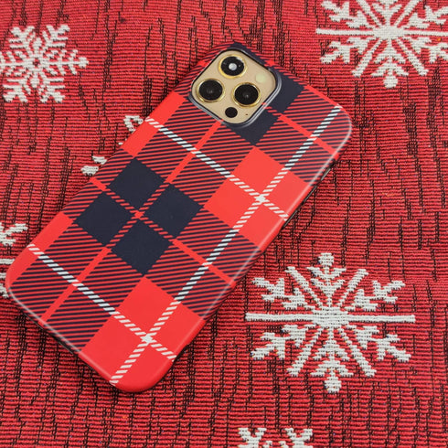 Red Plaid Case for iPhone 12 Pro Max, Christmas Phone Cover, Taran Soft TPU Super Slim Fit Silicone Snap Cover Flexible Case for iPhone 12 Pro Max...