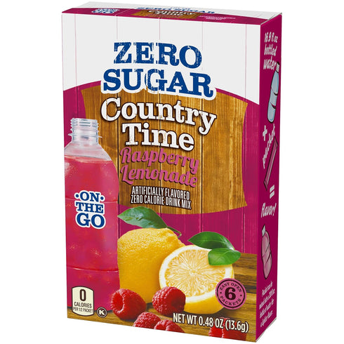 Country Time Sugar-Free Raspberry Lemonade Drink Mix (6 On-the-Go Packets)...