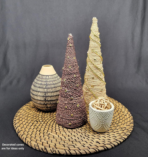 AllStellar Paper Mache Cones Open Bottom Variety Pack Set of 3-13.75x5, 10.63x4, 7x3 in. for DIY Art Projects and Decorations - Various Sizes to C...