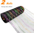 2 Rolls Deco Mesh Ribbon 10 in x 30 ft for DIY Halloween Deco Christmas Tree Wreath Decoration Black Purple Orange Green Poly Mesh Rolls Party Dec...