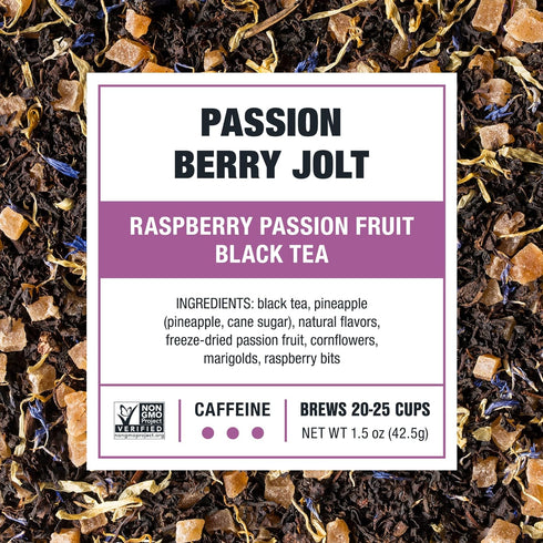 Tiesta Tea - Passion Berry Jolt, Loose Leaf, Raspberry Passion Fruit Black Tea, Premium Caffeinated Black Blend, Make Hot or Iced & Brews Up to 25...
