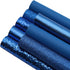 David accessories 8pcs/Set 7.7" x 12.9" (20 cm x 33 cm) Navy Blue Color Series Faux Leather Sheets Glitter Mixed Synthetic Leather Sheets Bundles ...