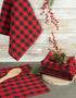 DII Buffalo Check Kitchen Collection, Classic Farmhouse Dishtowel Set, 18x28, Red & Black, 6 Piece...