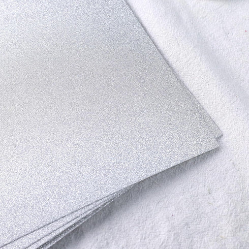 27 Sheets Silver Glitter Cardstock Paper, A4 Shimmer Cardstock Heavyweight Glitter Paper Cardstock Metallic Cardstock Paper for DIY Art Project Sc...