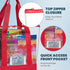 Handy Laundry Clear Tote Bag - Zipper Closure, Long Shoulder Strap, Fabric Trimming....