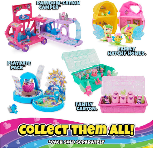 Hatchimals CollEGGtibles, Rainbow-cation Wolf Family Carton with Surprise Playset, 10 Characters, 2 Accessories, Kids Toys for Girls...