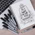 Ultra Fine Permanent Marker, 36 Pack Ultra Fine Point Black Permanent Marker set, Works on Plastic, Wood, Stone, Metal and Glass for Doodling, Mar...
