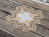 Gold European Lace and Antique Jacquard Fabric Doily, Placemat (14 Inch Square)...