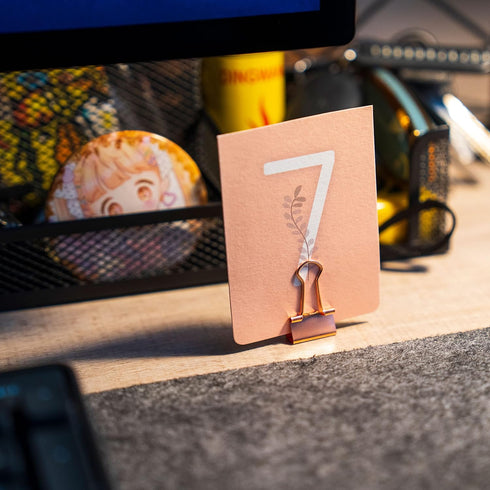 Binder Clips Small Binder Clips 40Pack, 0.75 in Small Paper Clips Medium Binder Clips Paper Clips Bulldog Clips Mini Clips Rose Gold Binder Clips ...