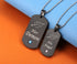 His Angel Her Demon Couple Pendant Necklaces His & Hers Matching Set Titanium Stainless Steel Couple Pendant Necklace Engraved Jewelry Set, Perfec...
