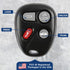 KeylessOption Key Fob Replacement for 2001 2002 2003 2004 2005 Chevrolet Chevy Impala Monte Carlo Pontiac Grand Prix Remote, 4-Button 10443537, Lo...