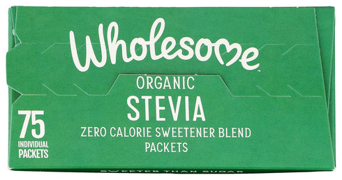 Wholesome Sweeteners Organic Stevia, 75 Count Packets, Zero Calorie Sweetener Blend, Keto Friendly, Non GMO, Gluten Free & Vegan, 1 Pack...