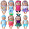 19Pcs 8-10-inch-Doll-Clothes-Accessories Baby-Doll-Clothes Costumes Outfits Christmas Birthday Gift for Little Girl...
