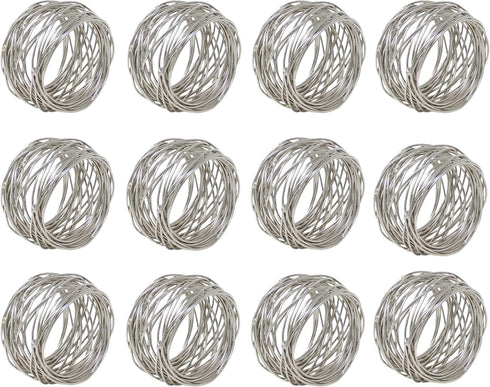 Godinger Set OF 12 Round Mesh Napkin Rings...
