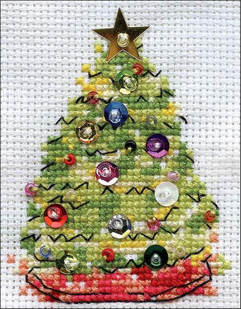 Design Works Counted Cross Stitch Kit 2"X3" - Christmas Tree (14 Count)...
