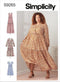 Simplicity Misses' and Women's Tiered Dress Packet, Code 9265 Sewing Pattern, Sizes XXS-XXL, White...
