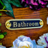 Bathroom Brass Door Sign. Traditional Style Home Décor Wall Plaque Handmade By The Metal Foundry UK....