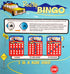 Toysmith Road Trip Bingo Cards Red, Blue, Green & Orange Gift Set Travel Bundle with Bonus Matty's Toy Stop Storage Bag - 4 Pack...