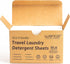 Travel Laundry Sheets Detergent Eco Friendly - Clear Plastic-Free - Biodegradable Hypoallergenic Liquid Less Washing Sheets for Home Dorm Travel C...