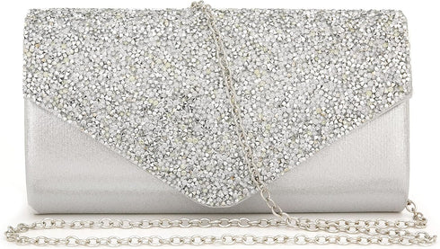Clutch Purses for Women Fancy Handbags for Evening Bag Shiny Rhinestone Studded Prom Party Bridal Clutches...