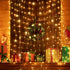195 LED Curtain Tapestry Lights Backdrop String Lights, 6.5 x 5 Feet Hanging Fairy Curtain Lights with 8 Lighting Modes and Remote for Bedroom Win...
