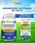 aSquared Nutrition Magnesium Glycinate 400mg - 180 Tablets - Max Strength Magnesium Bisglycinate Supplement -Maximum Bioavailability & Absorption-...
