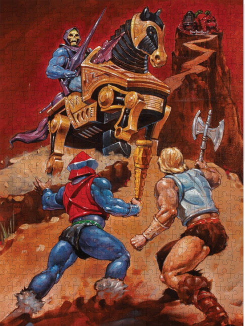 Mattel Games Masters of the Universe Mattel Jigsaw Puzzle with 500 Interlocking Pieces & Mini-Poster Featuring He-Man & Skeletor, For Collectors &...