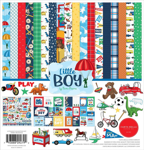 Carta Bella Paper Company Little Boy Collection Kit, Multicolor...