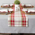 DII Orchard Plaid Collection Linen Tabletop Essentials, Table Runner, 14x108, Taupe/Red...